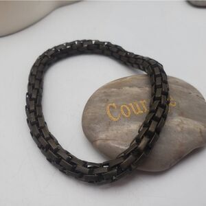 Black snake mesh bracelet‎